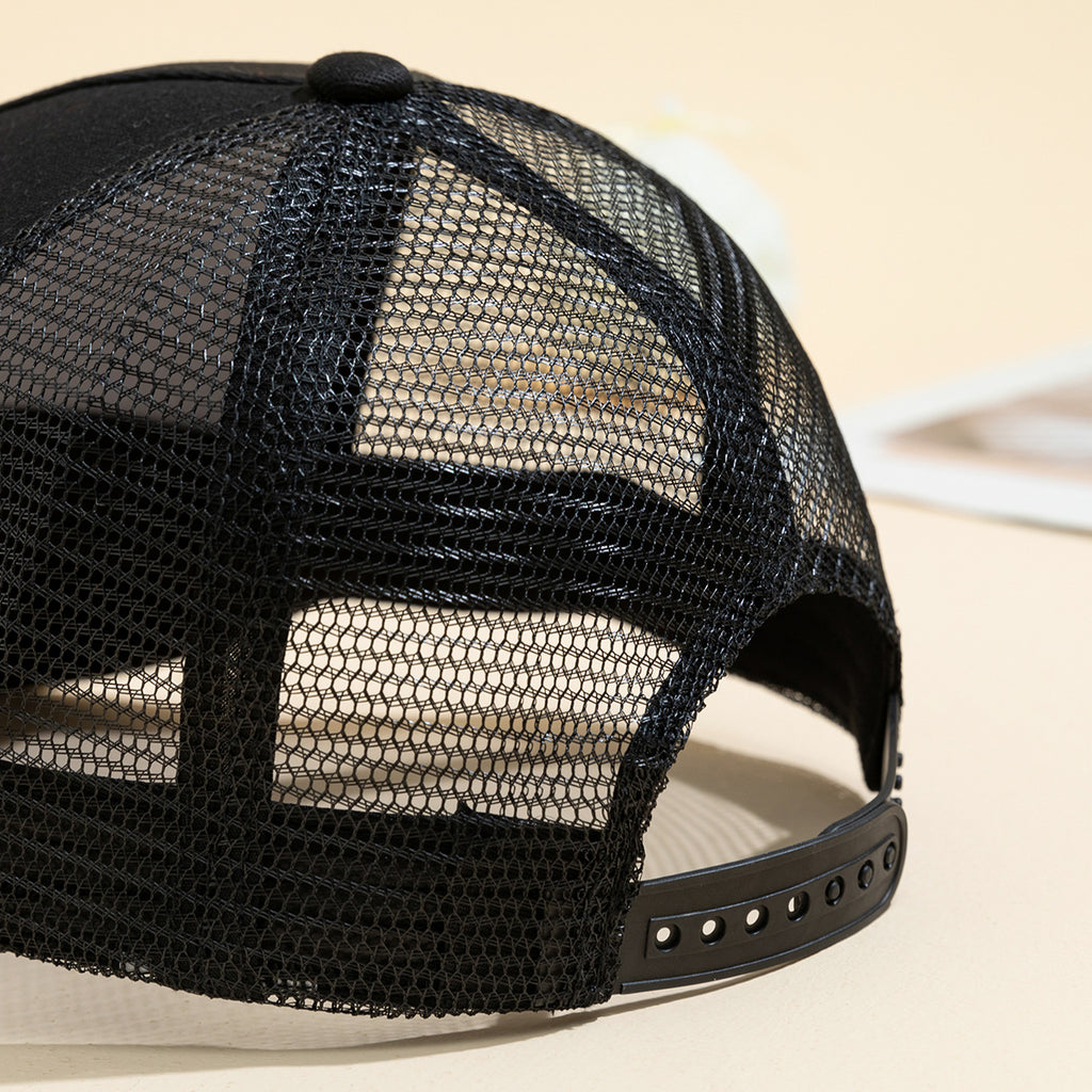 Men's Patchwork Sunset Mountain Mesh Baseball Cap, Fashionable And Casual Baseball Cap, Spring And Summer Outdoor Travel And Sports